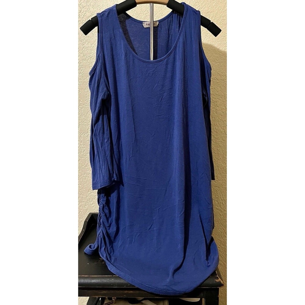 Full Moon Maternity Blue 3/4SleeveWith Cold Shoulder Women's Small